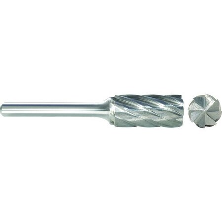 Morse Carbide Burr, Series 5970, 58 Head Dia, 1 Length of Cut, Cylindricalwith End Cut Shape SB Hea 59525